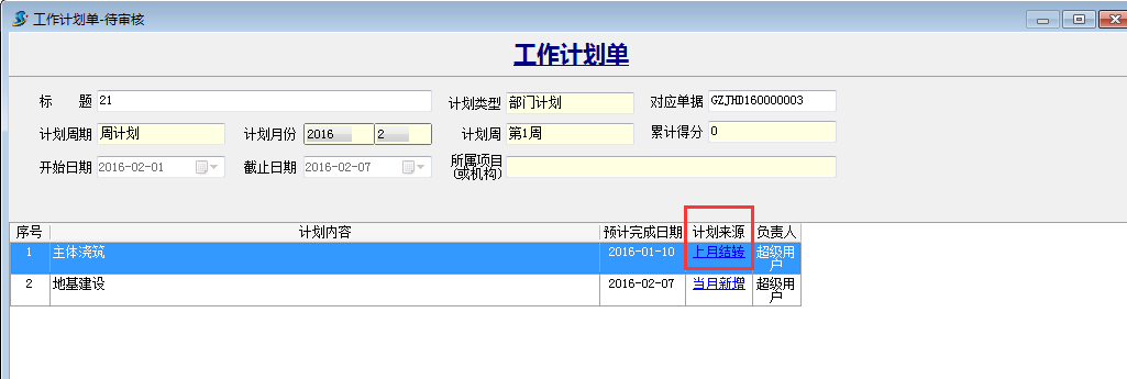 待審核計劃