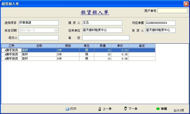 租賃租入