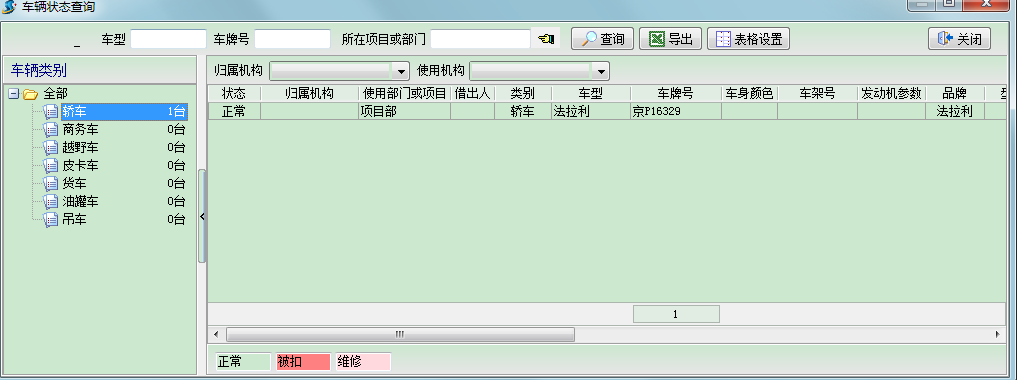車輛使用狀態